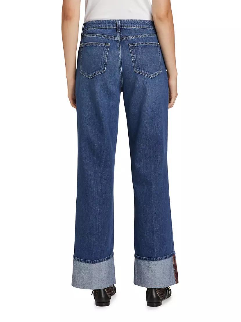 Miley High-Rise Cuffed Wide-Leg Jeans Product Image