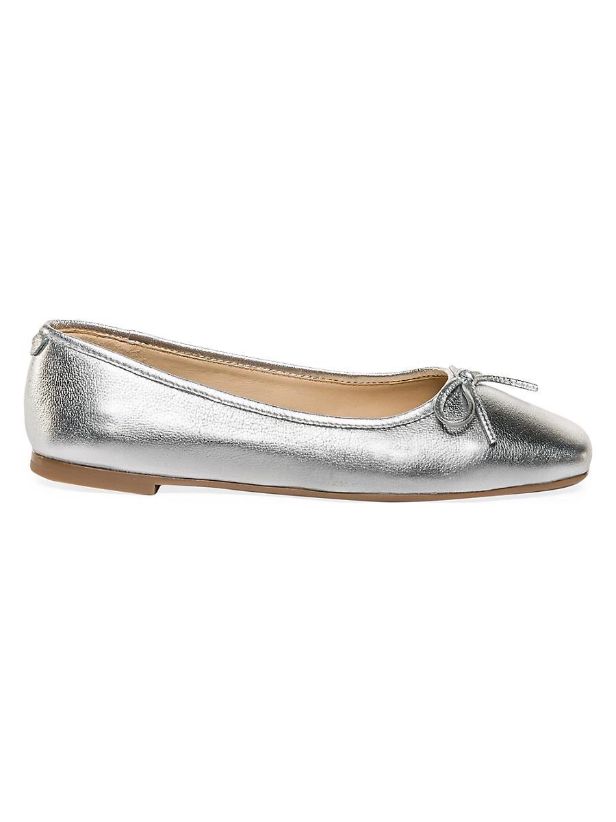 Gwynn Leather Bow Ballerina Flats Product Image