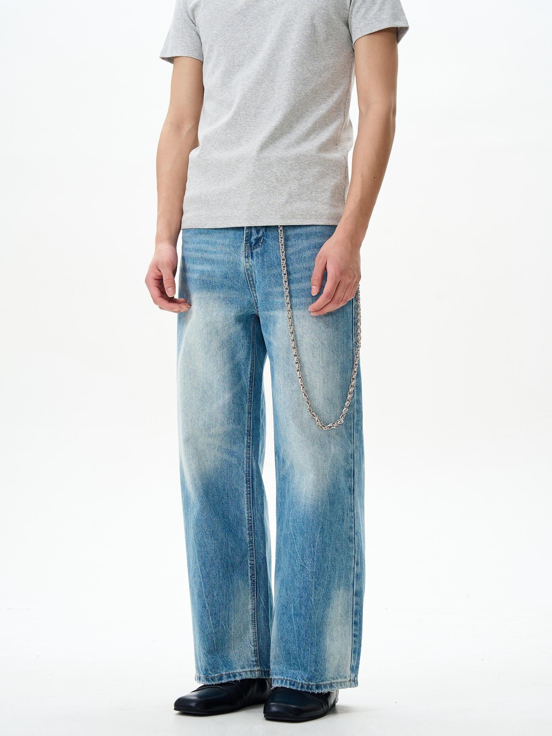 RT No. 12419 BLUE DENIM STRAIGHT JEANS Product Image