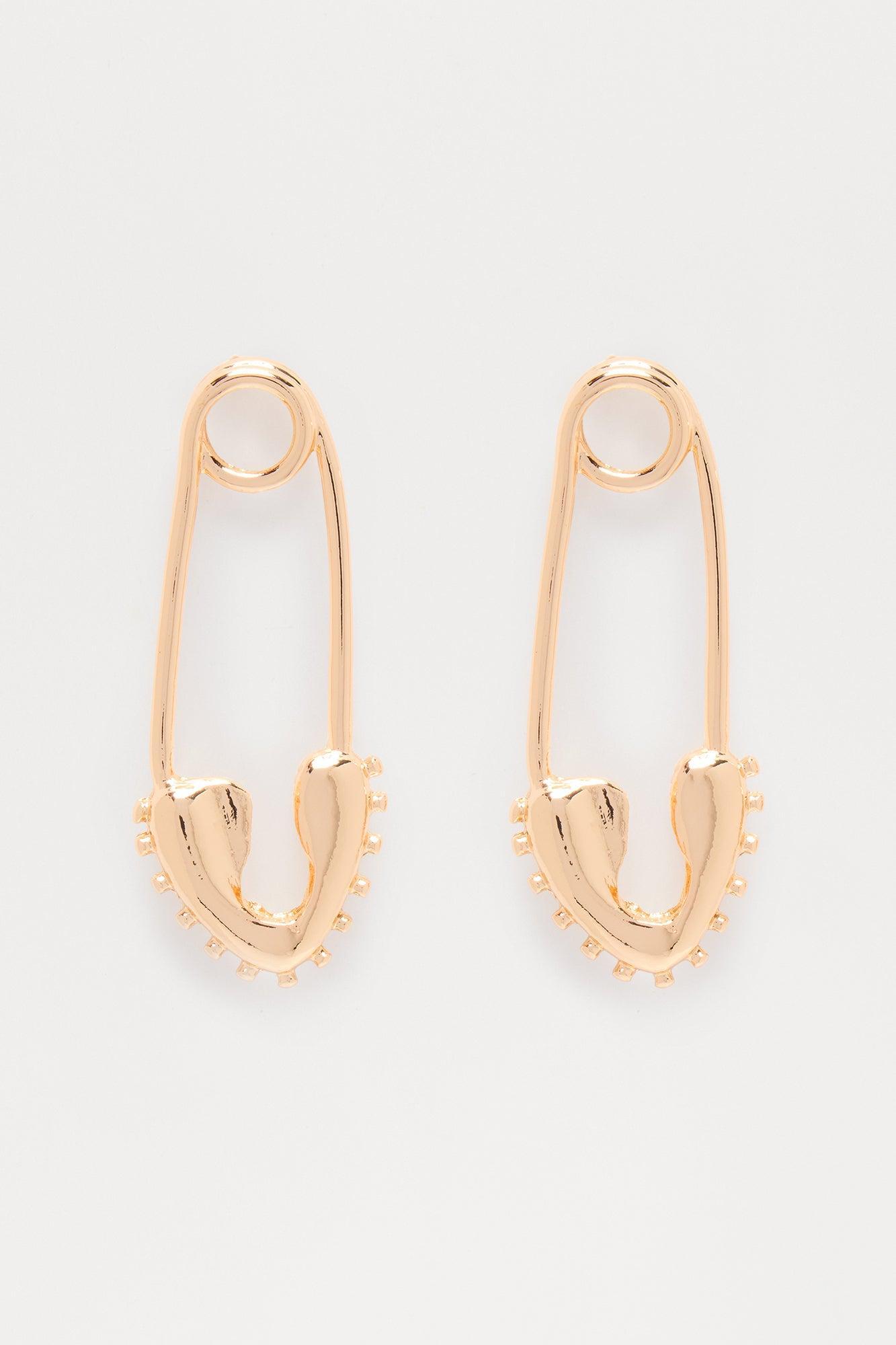Always Safe Drop Earrings - Gold Female Product Image