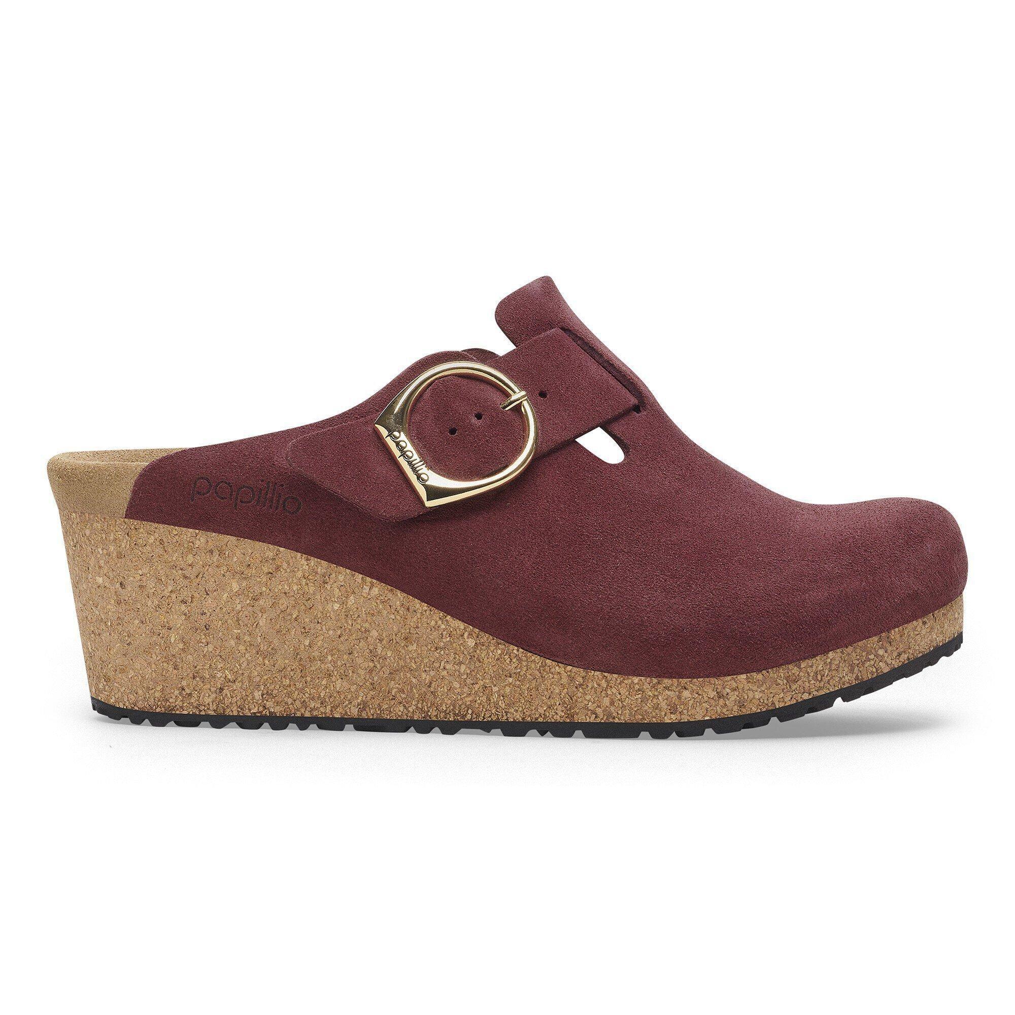 Fanny Ring-Buckle Suede Leather Berry Crush Product Image