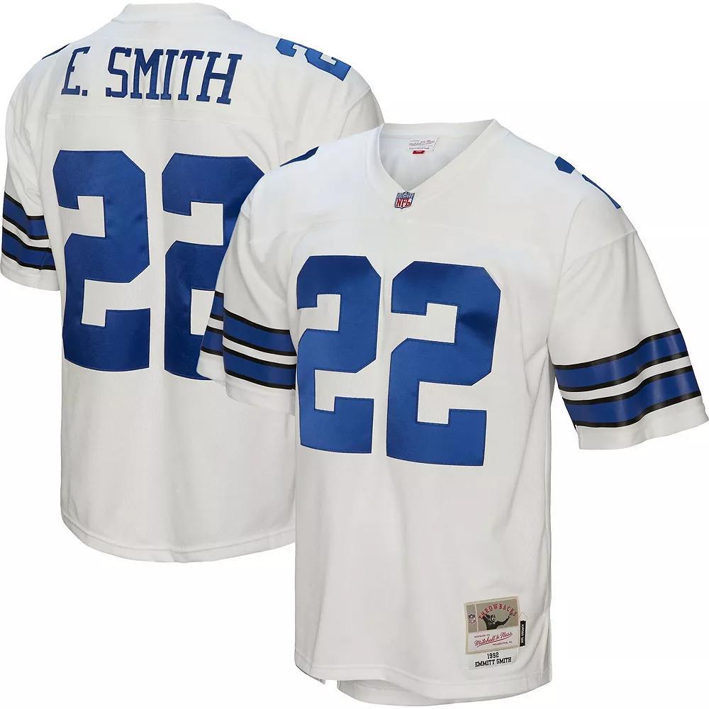Men's Mitchell & Ness Emmitt Smith White Dallas Cowboys 1992 Legacy Replica Jersey, Size: XL Product Image