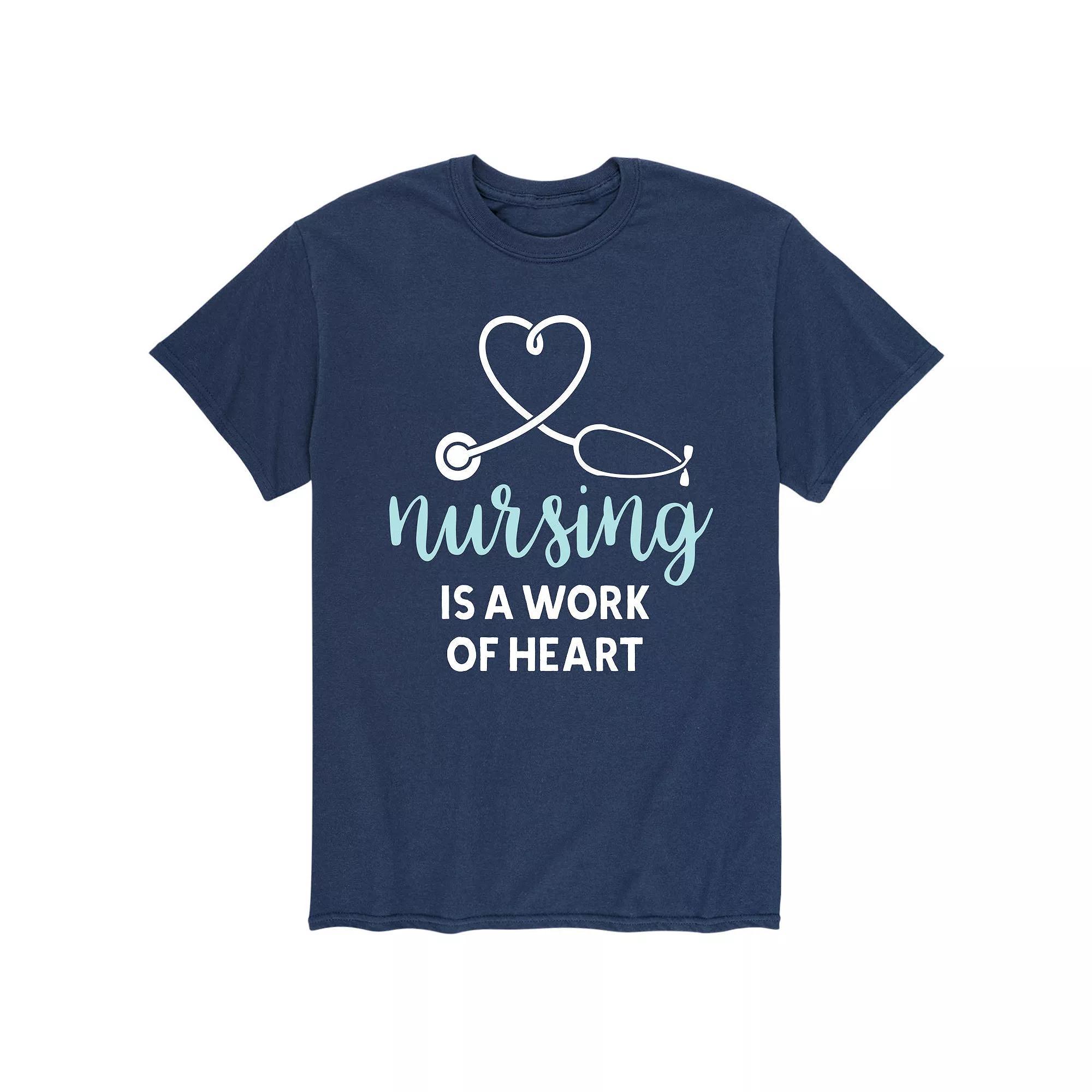 Mens Nurses Work Of Heart Tee Product Image