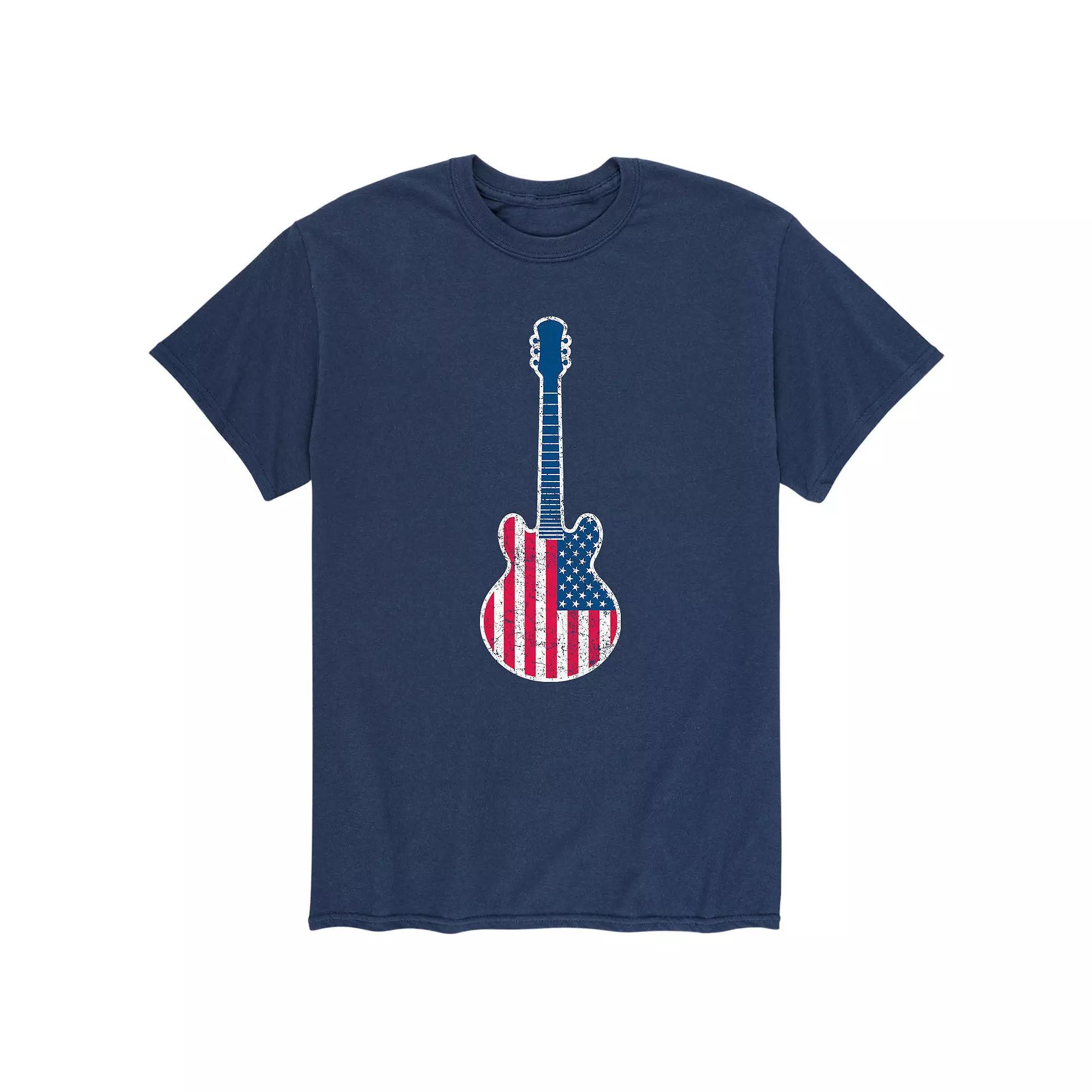 Mens Guitar Flag Fill USA Tee Product Image