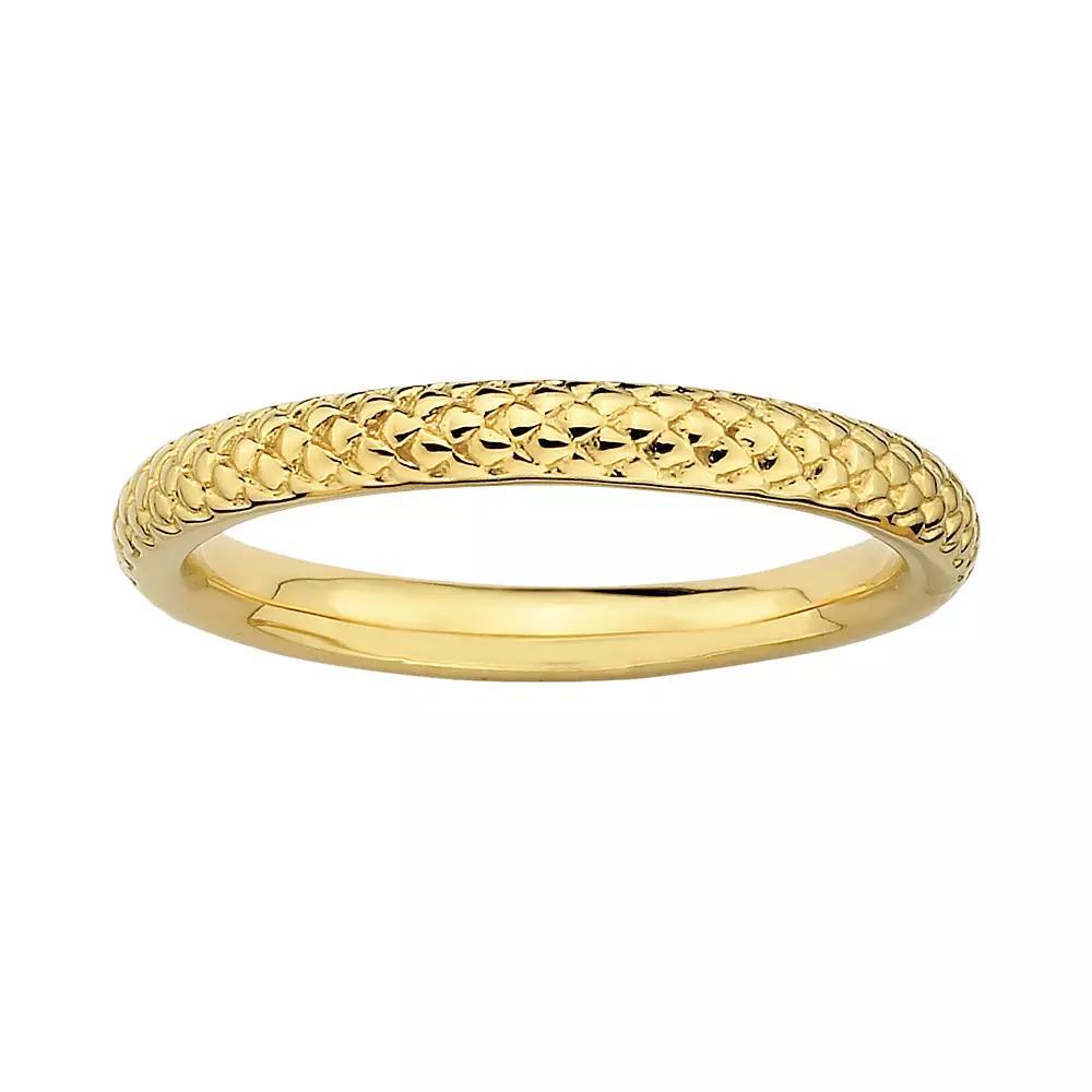 Stacks & Stones 18k Gold Over Silver Cable Stack Ring, Women's, Size: 5 Product Image