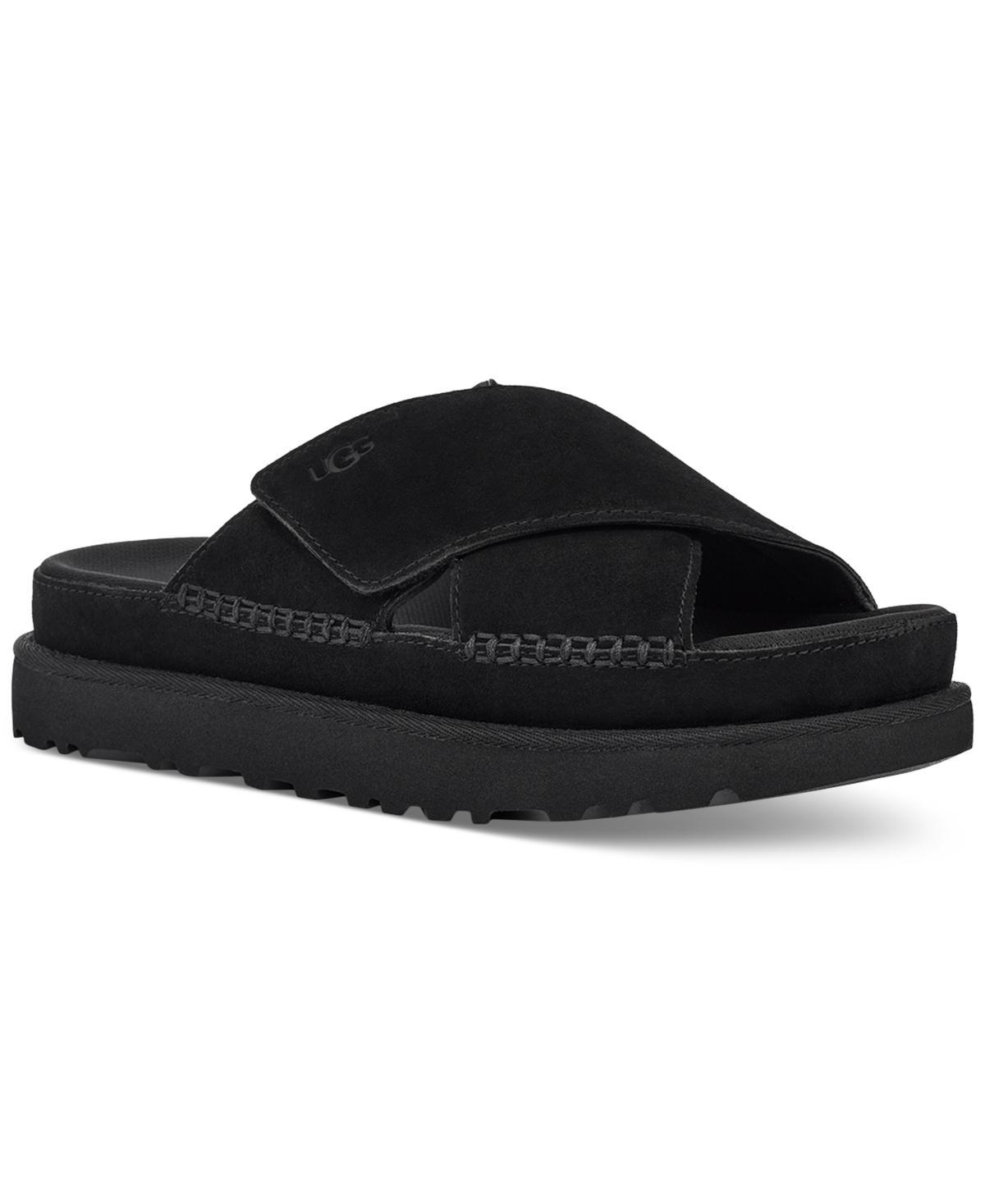 UGG Goldenstar Cross Slide Suede Platform Sandals Product Image