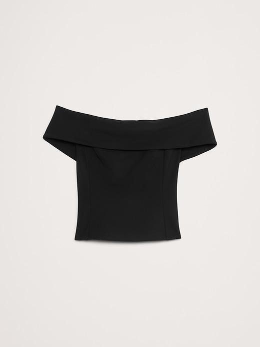 Lightweight Ponte Off-Shoulder Top Product Image