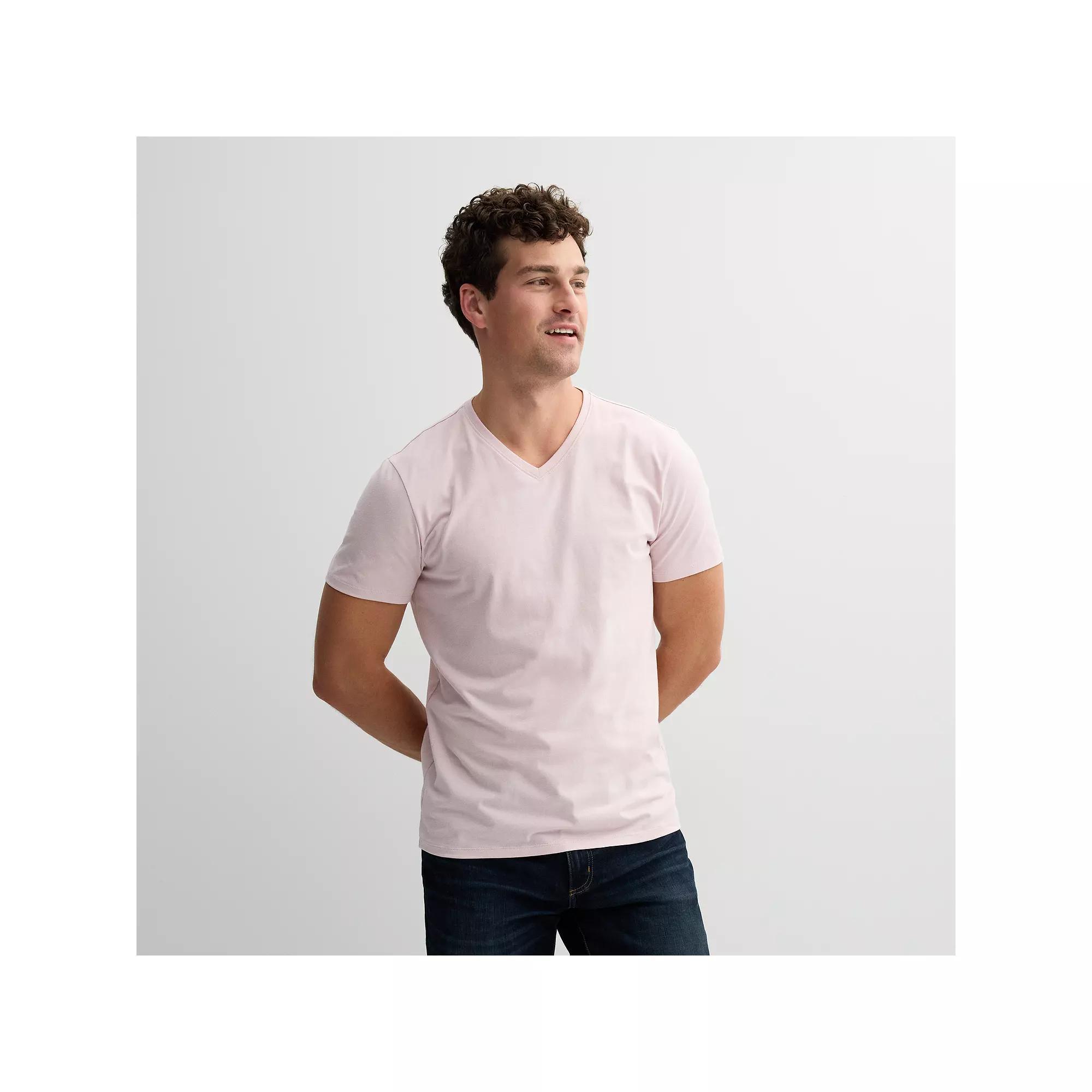 Men's Apt. 9® Premier Flex Short Sleeve V-Neck Tee, Size: Medium, Vintage Pixie Product Image