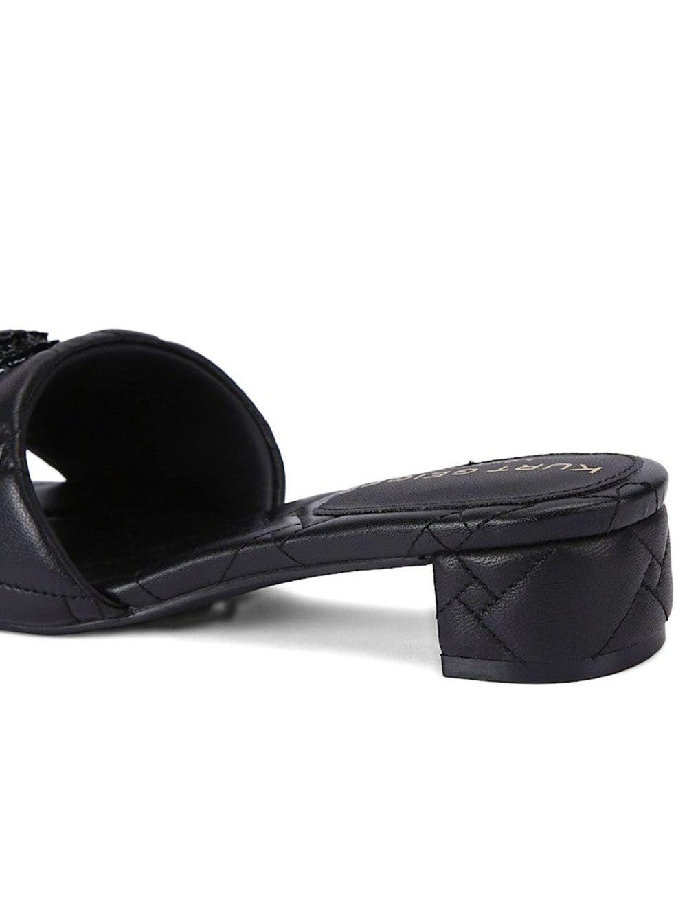 quilted embellished sandals Product Image