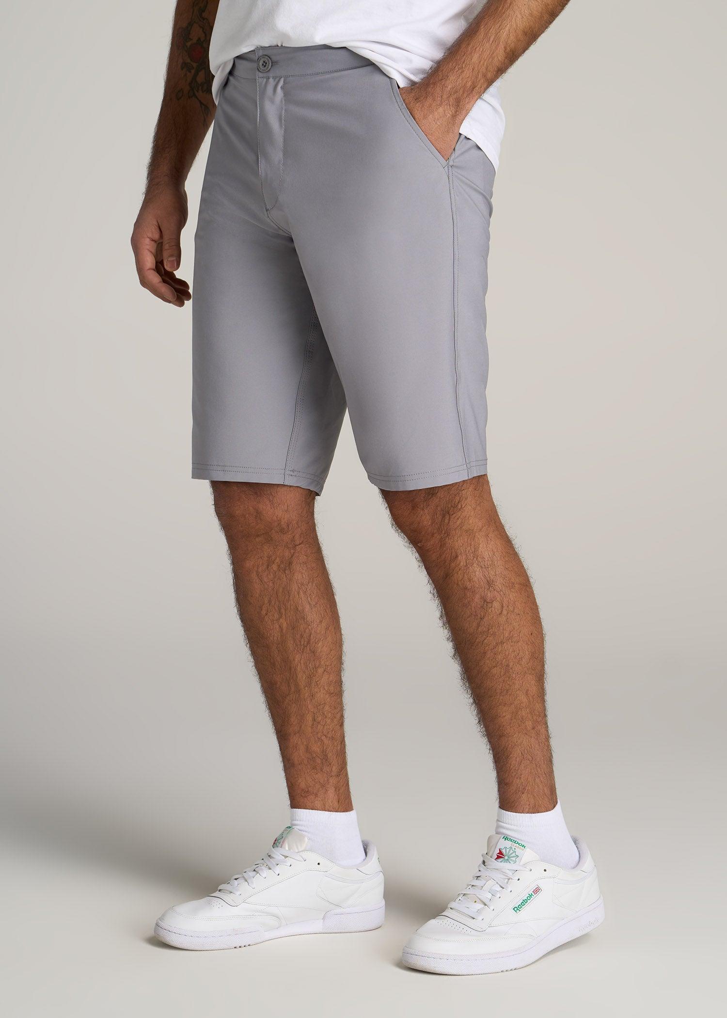 Hybrid Shorts for Tall Men in Ice Grey Product Image