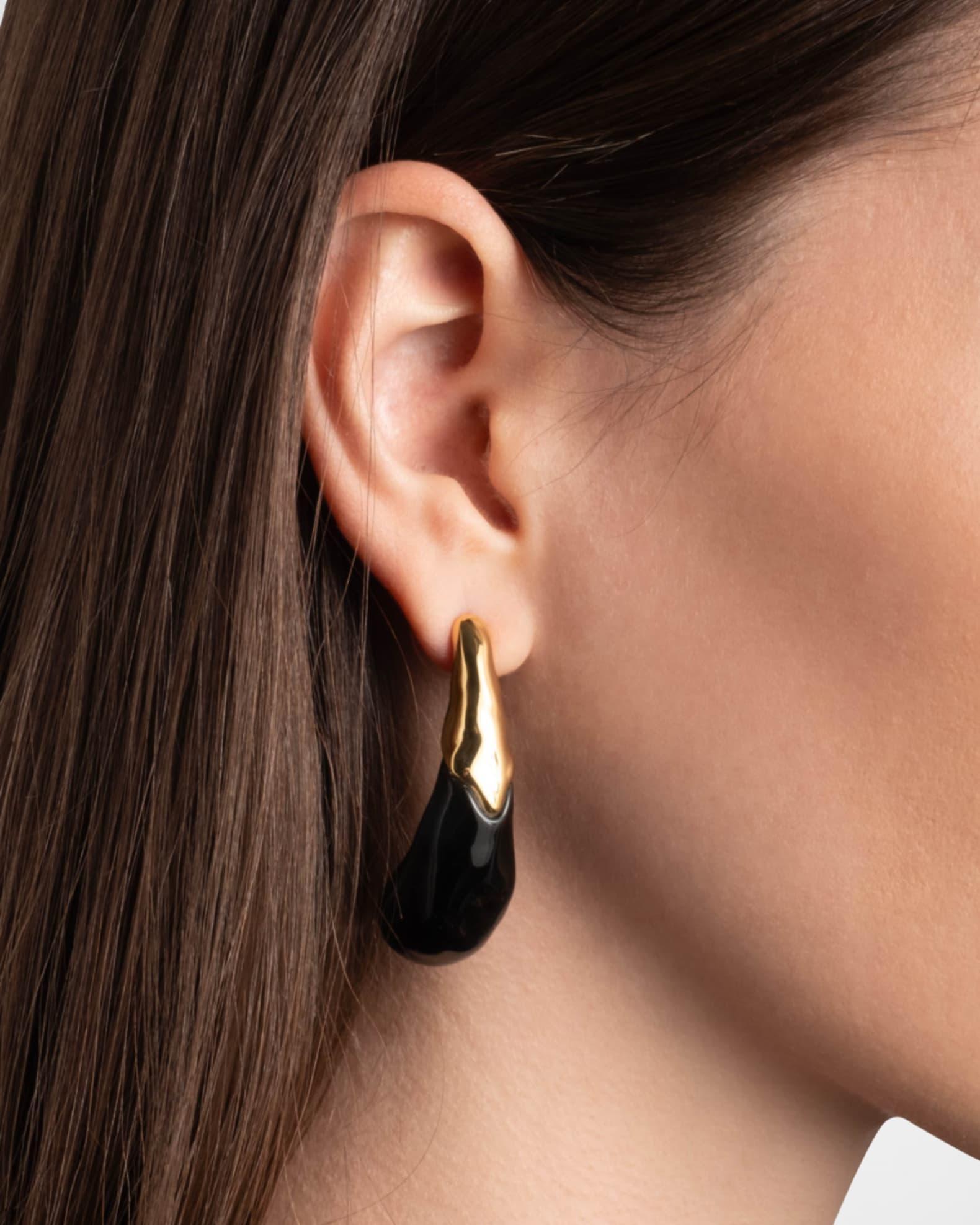 Liquid Lucite Arched Large Post Earrings Product Image