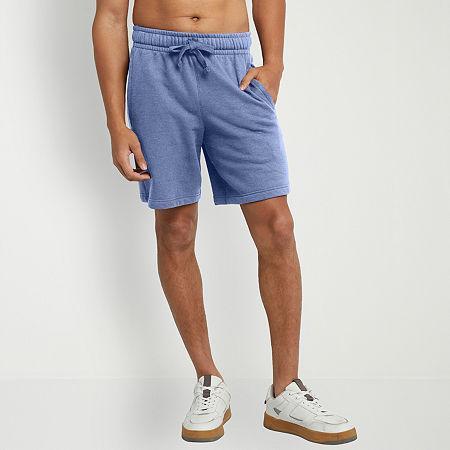 Hanes Originals Mens Fleece Sweat Shorts, 8 Deep Forte Blue Heather 2XL Product Image