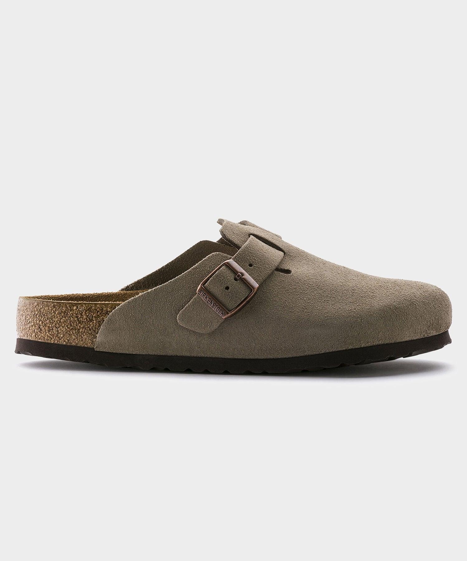 Birkenstock Mens Boston Suede Slide-On Soft Footbed Clogs Product Image