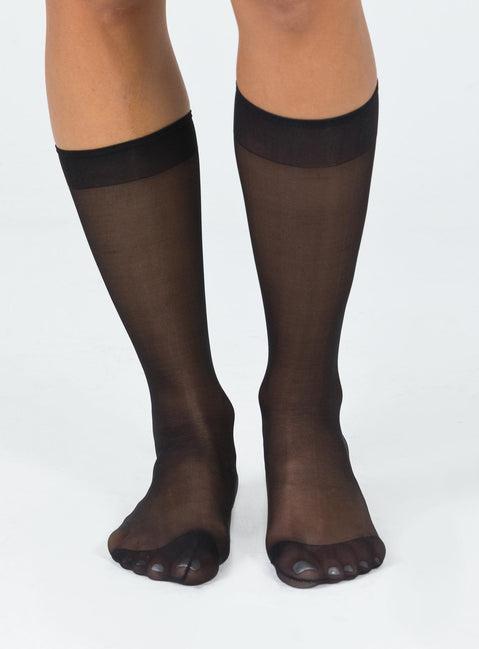 McClair Knee High Stocking Socks Black Product Image