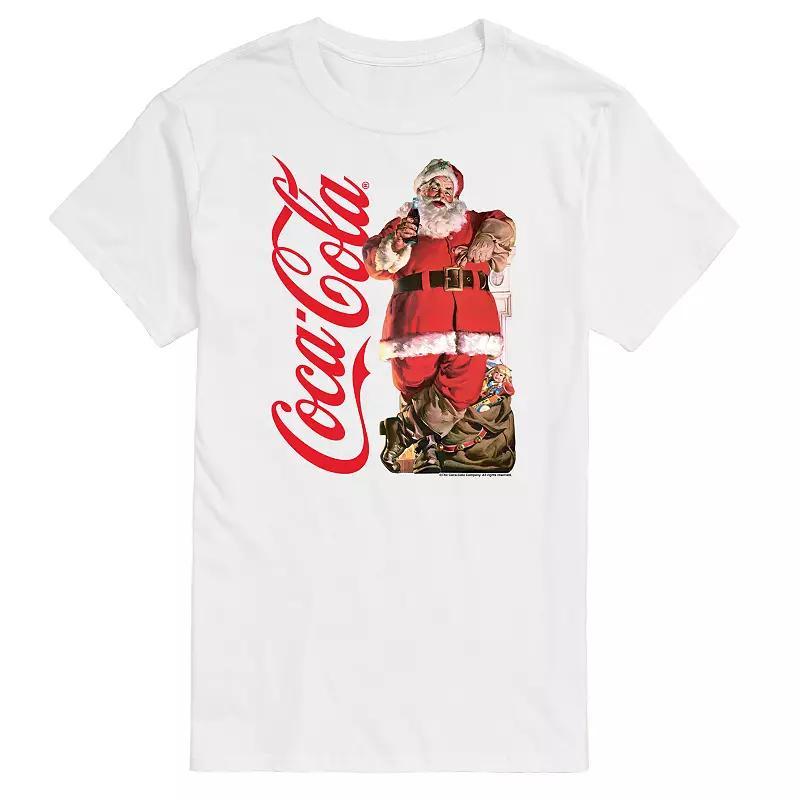 Men's CocaCola Vintage Santa Tee, Size: XL, Black Product Image