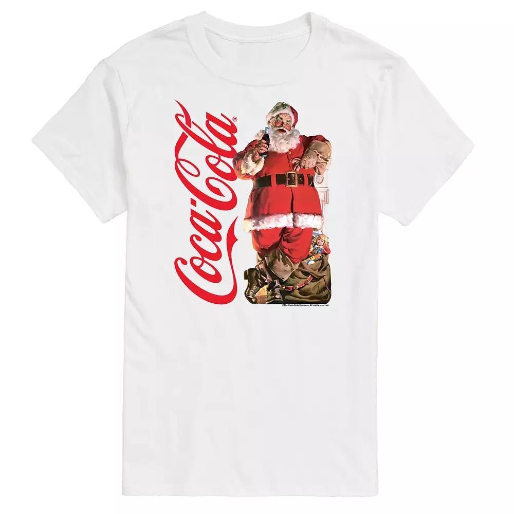 Men's CocaCola Vintage Santa Tee, Size: XL, Black Product Image
