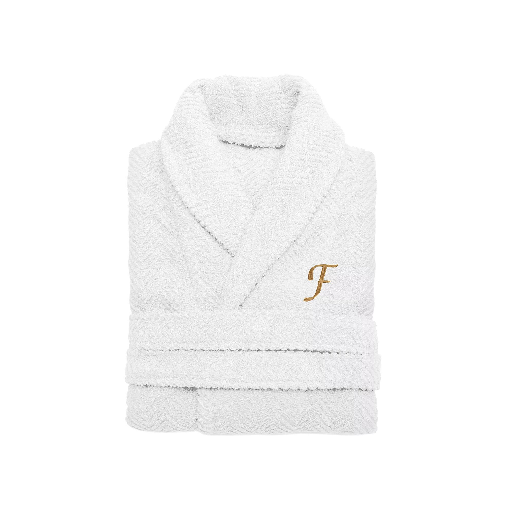 Linum Home Textiles Turkish Cotton Personalized Herringbone Weave Bathrobe, Womens Product Image