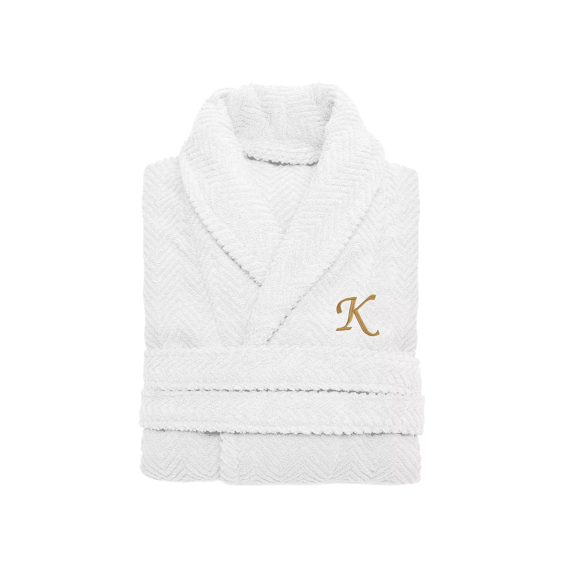 Linum Home Textiles Turkish Cotton Personalized Herringbone Weave Bathrobe, Womens Product Image