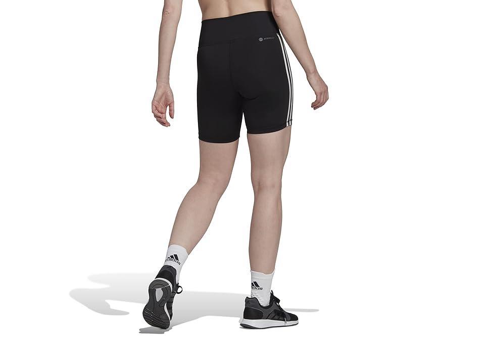 Womens adidas Training Essentials 3-Stripes High-Waisted Bike Shorts Product Image