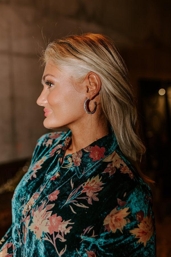 Feels Like Love Hoop Earrings In Gold Product Image