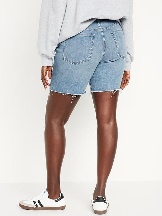 High-Waisted OG Button-Fly Jean Shorts -- 7-inch inseam Product Image