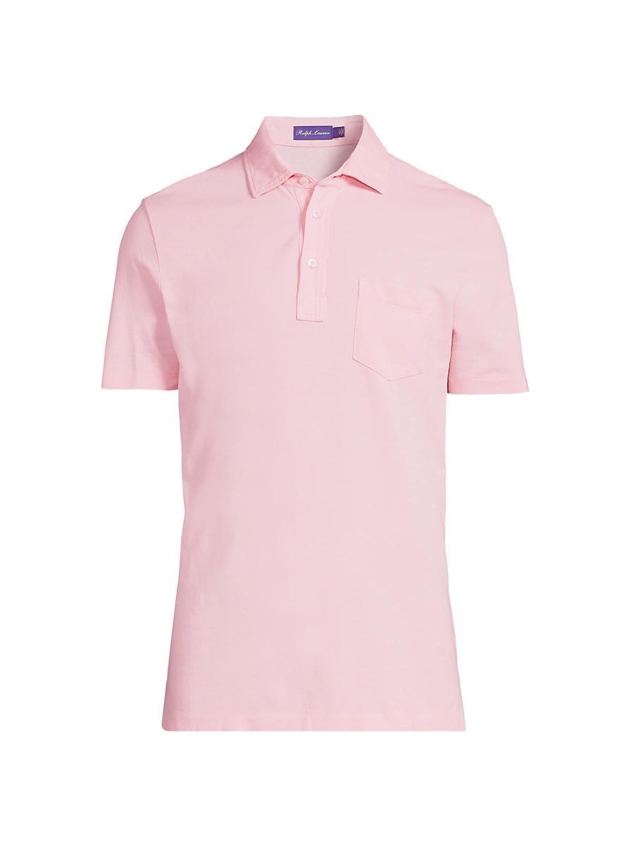 Mens Custom-Slim-Fit Washed Piqu Polo Shirt Product Image