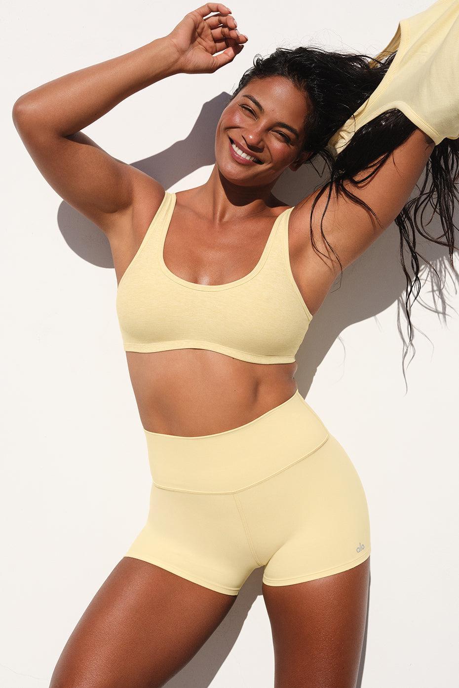 Alosoft Center Stage Bra - Warm Butter Heather Product Image