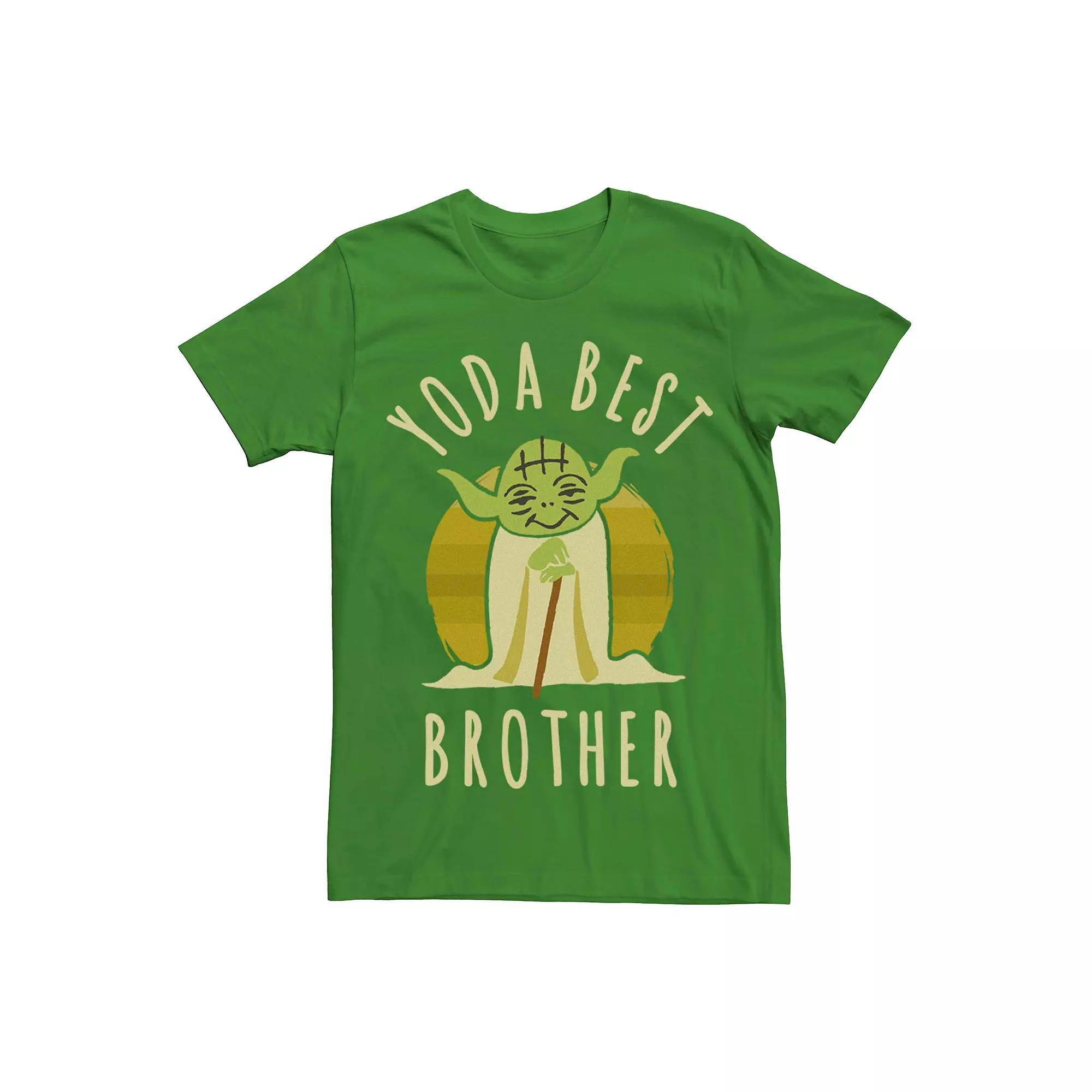 Men's Star Wars Yoda Best Brother Doodle Graphic Tee, Size: XL, Kelly Product Image