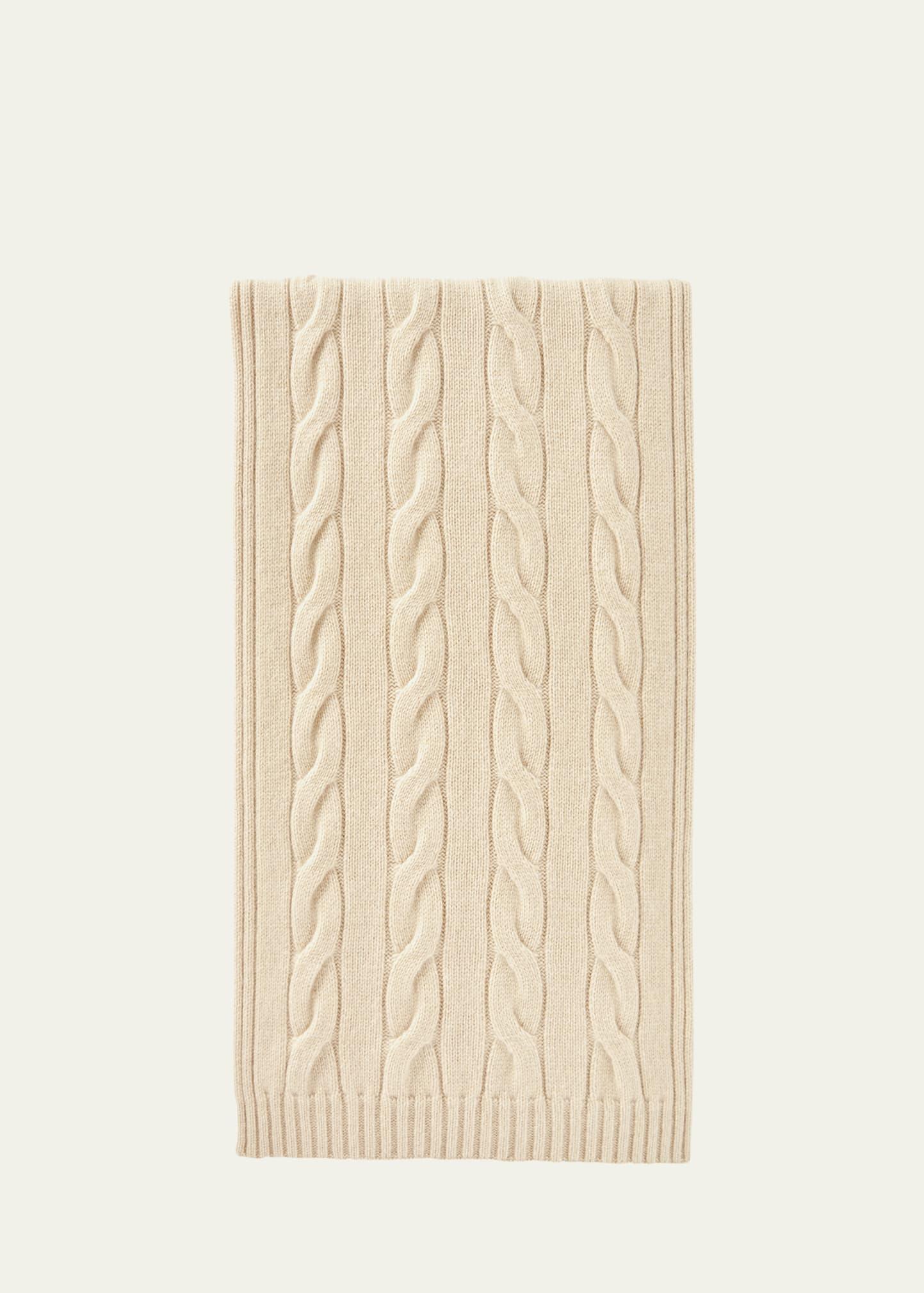 Womens Napier Cashmere Cable-Knit Scarf Product Image