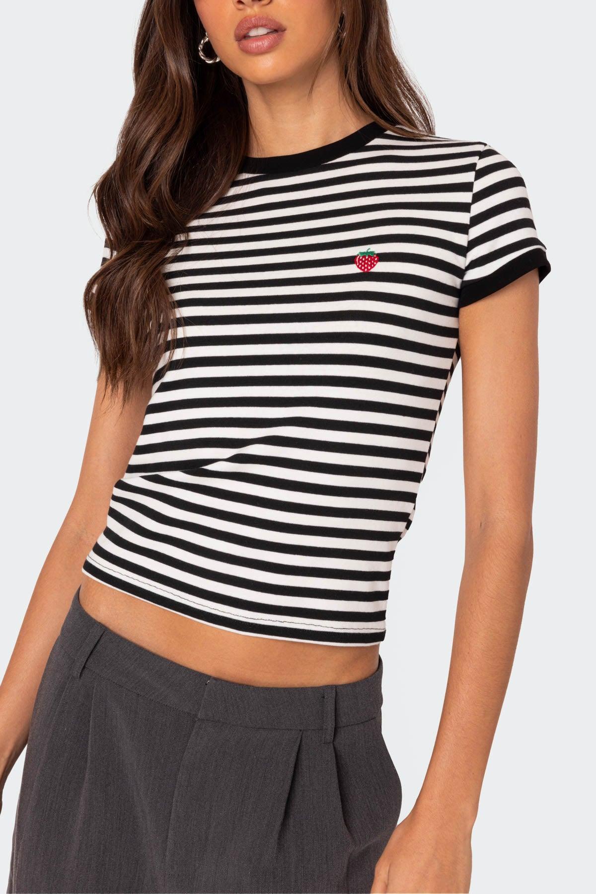 Strawberry Fields Striped T Shirt Product Image