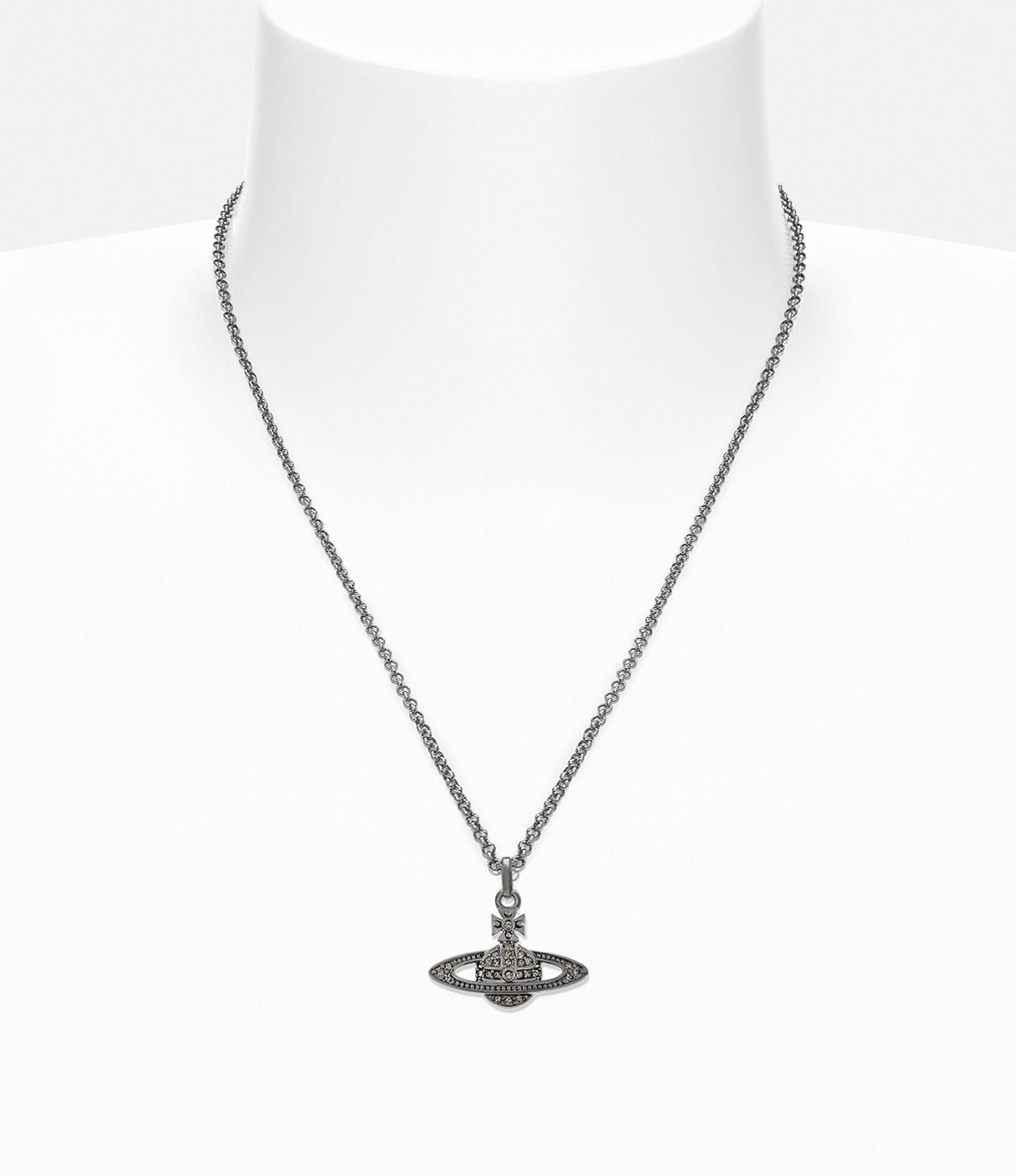Man. Mini Bas Relief Orb Pendant Necklace Product Image