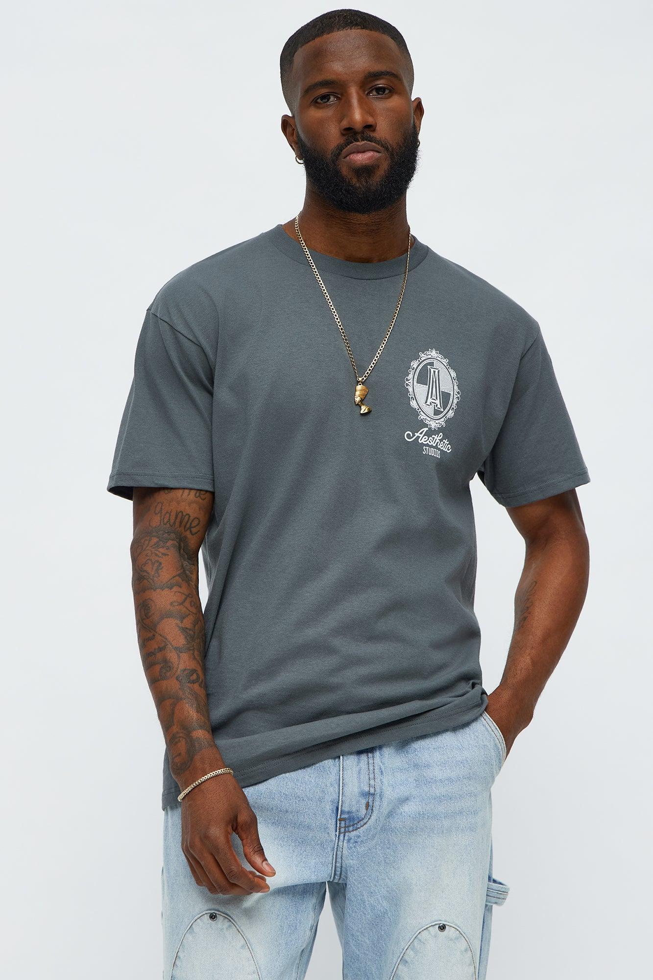 Aesthetics LA California Short Sleeve Tee - Charcoal Product Image