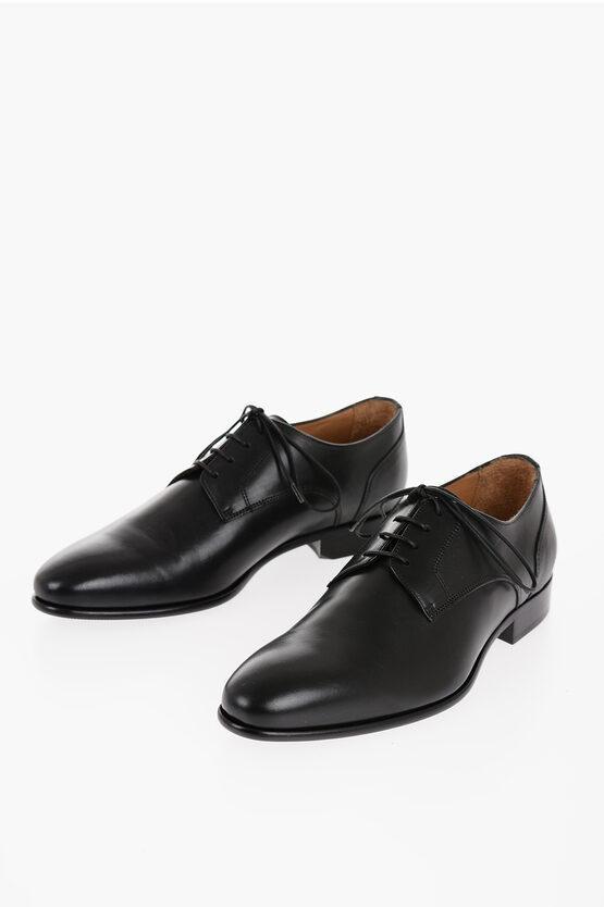 CORNELIANI Leather Oxford Shoes In Black Product Image