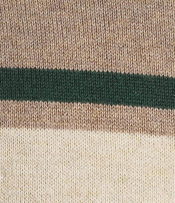 Roundtree & Yorke Long Sleeve Chest Stripe Quarter-Zip Sweater Product Image