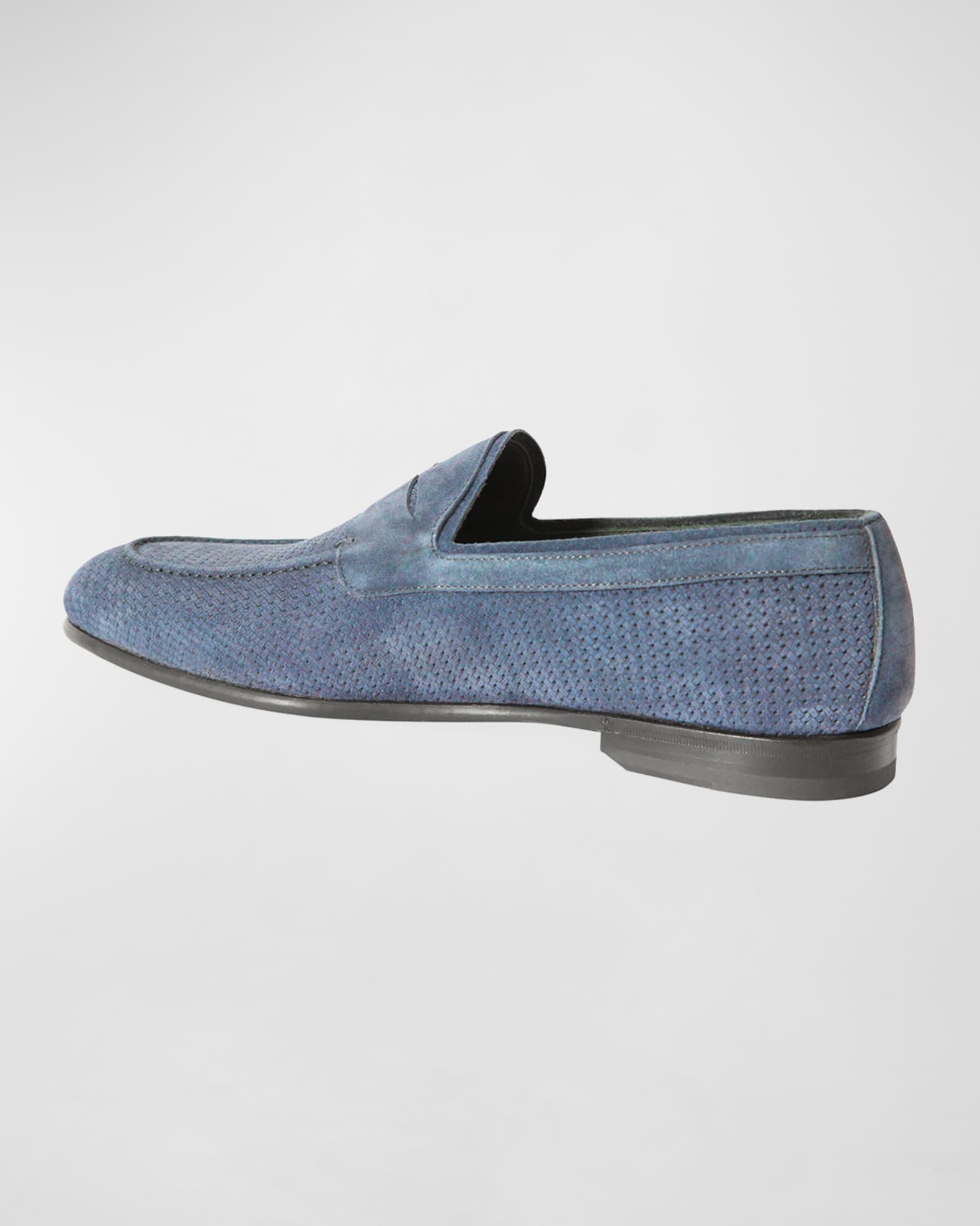 Men's Suede Penny Loafers Product Image