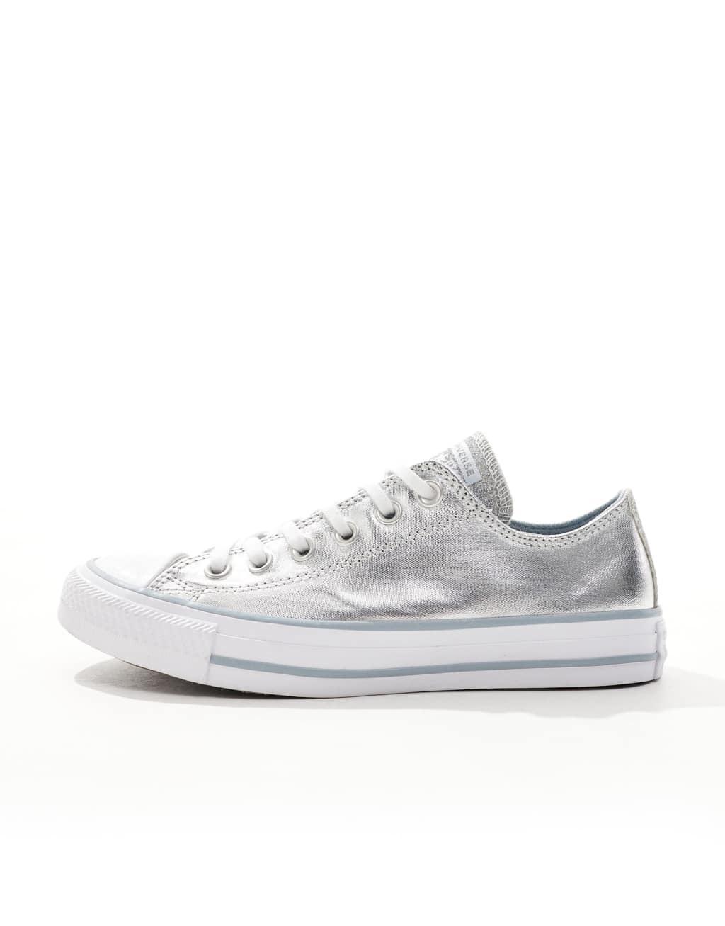 Converse Chuck Taylor All Star Sparkle sneaker in silver  Product Image