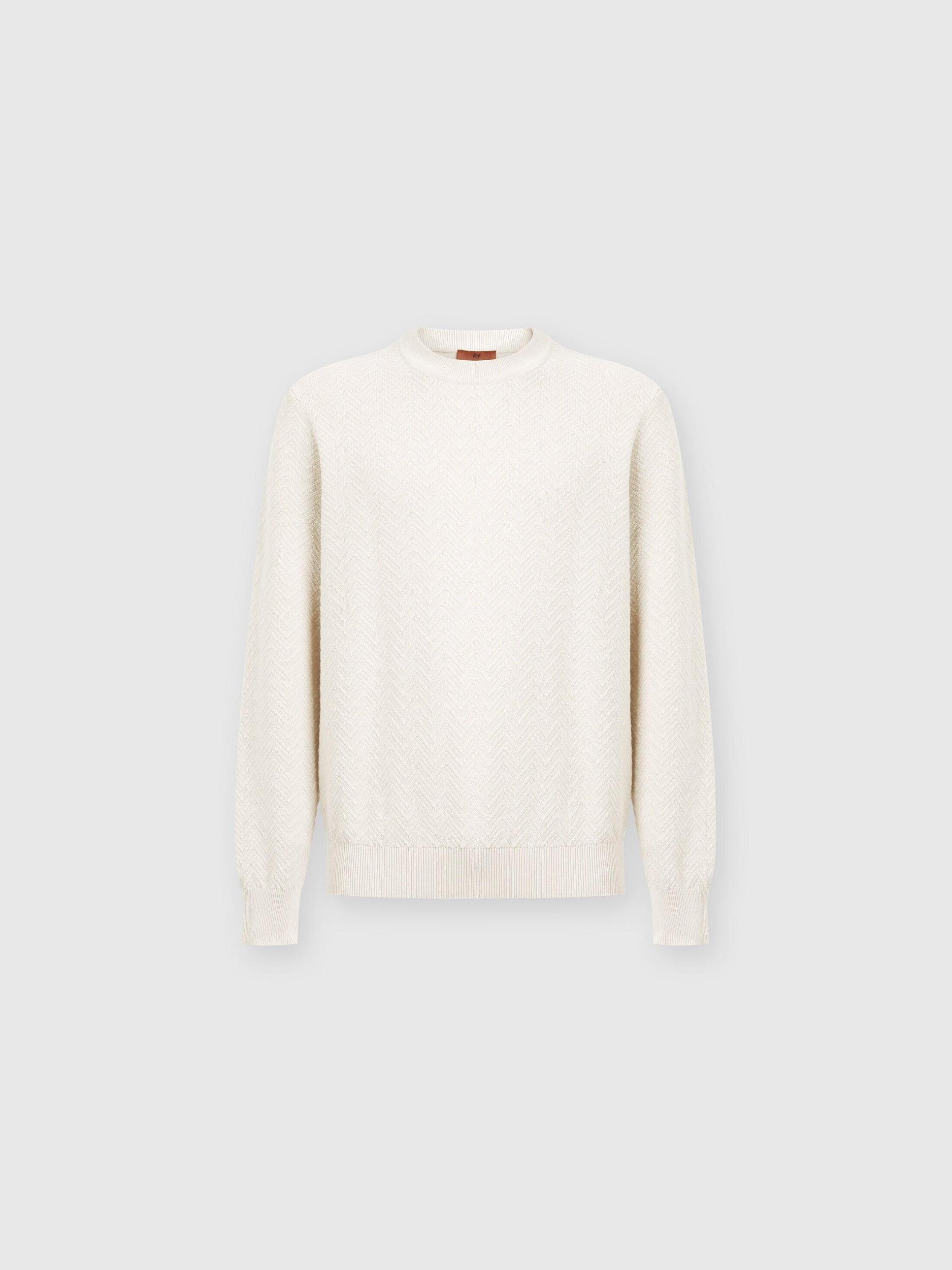 Cotton chevron crew-neck pullover Product Image