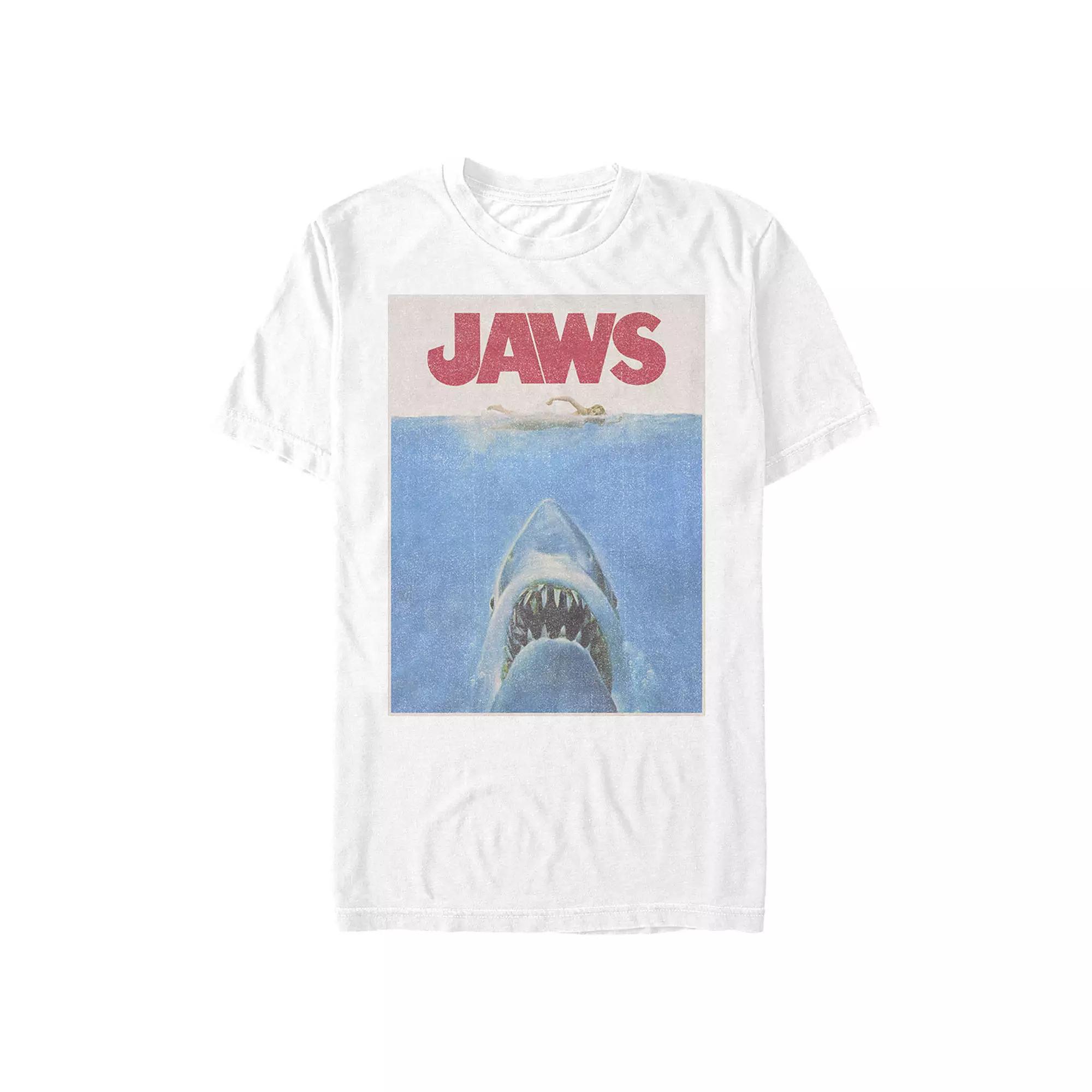 Men's Jaws Retro Movie Poster Graphic Tee, Size: Medium, Black Product Image