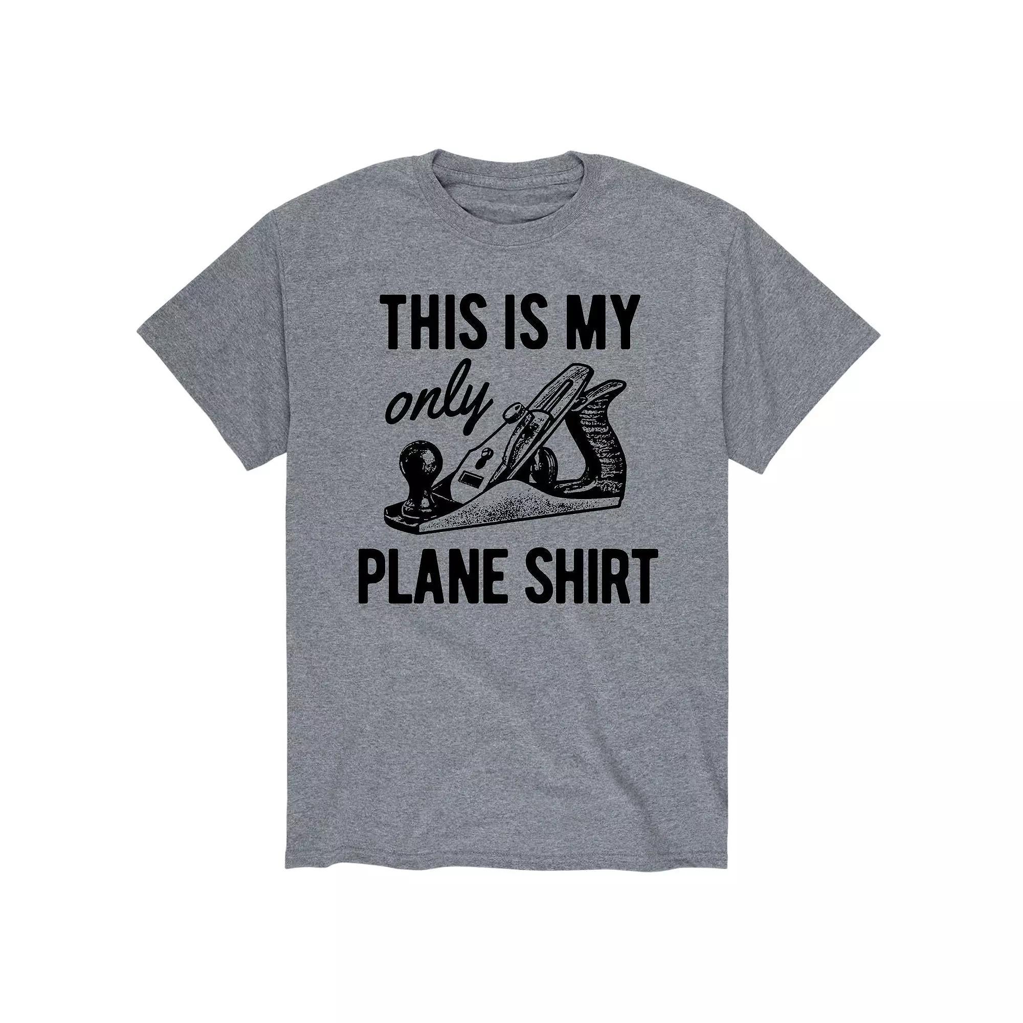 Men's My Only Plane Shirt Tee, Size: XXL, Gray Product Image