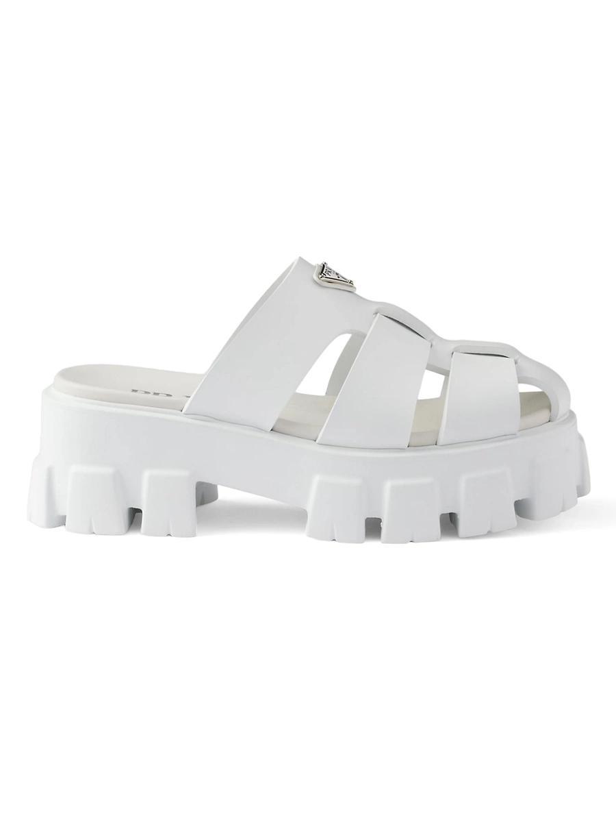 Prada Womens Monolith Rubber Mules Product Image