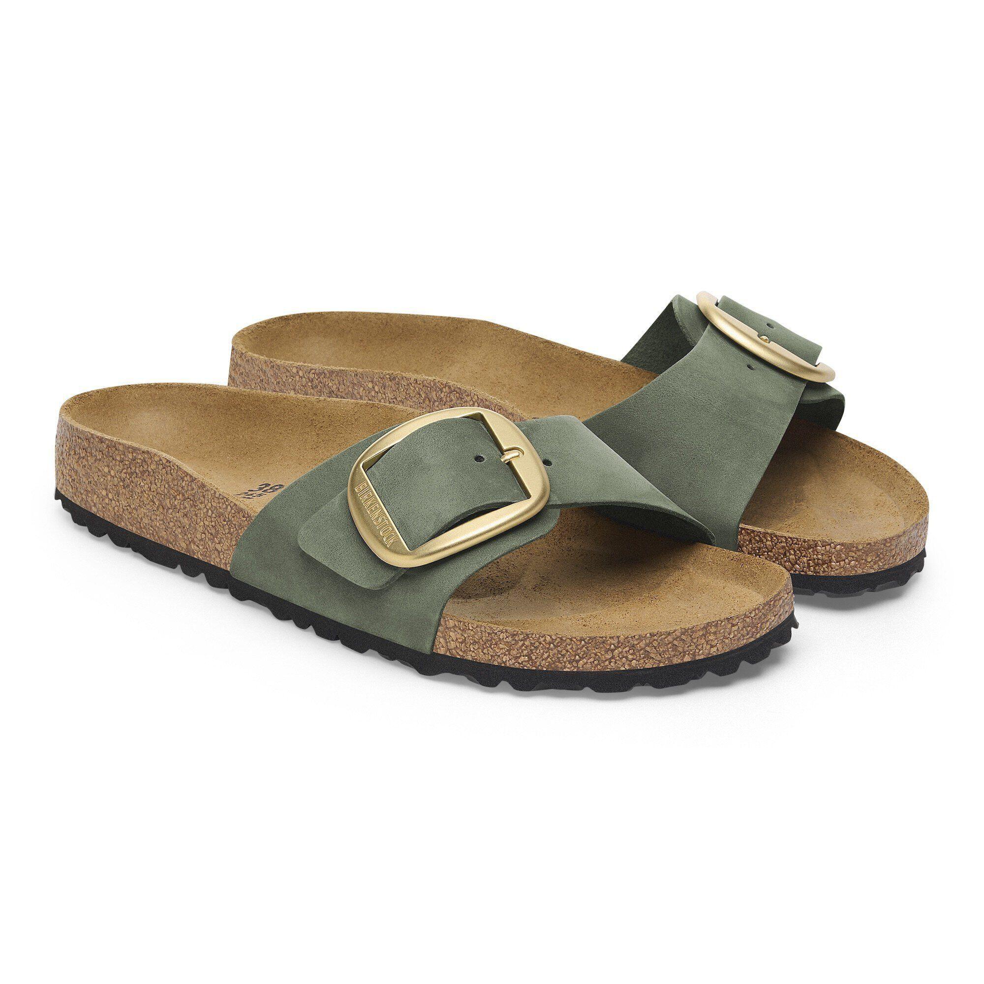 Madrid Big Buckle Nubuck Leather Thyme Product Image