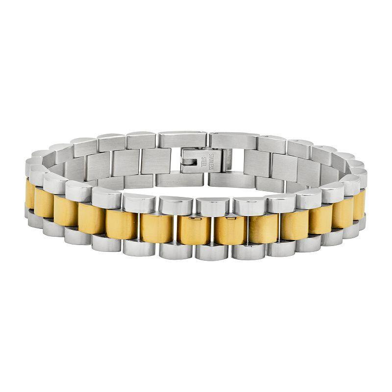 MC Collective Thin Watch Band Chain Bracelet, Women's, Size: 7", Gold Tone Product Image