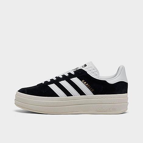 adidas Womens Originals Gazelle Bold Casual Shoes in Black/White Product Image