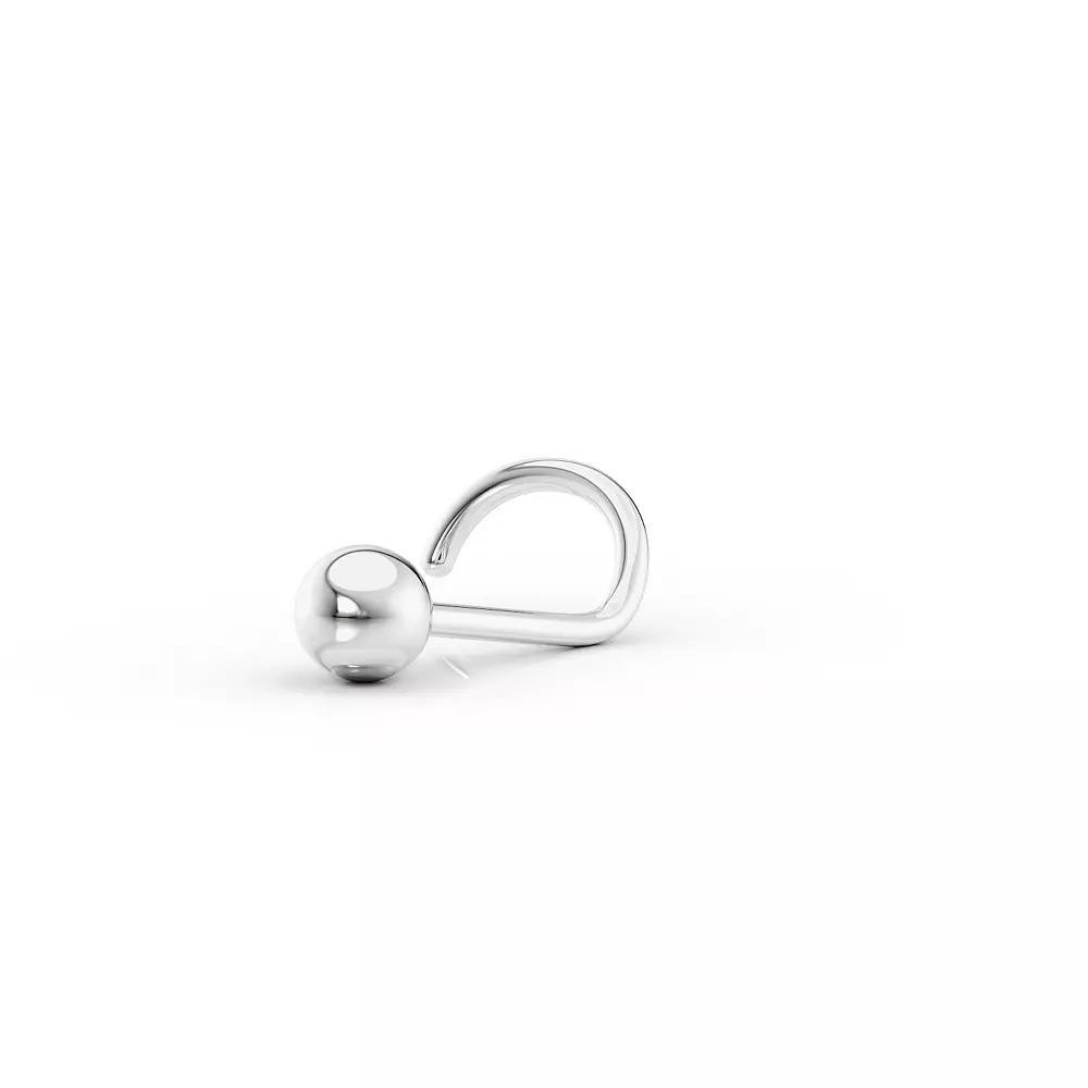 Lila Moon 14k Gold Curved Nose Stud, Women's, 14k White Gold Product Image