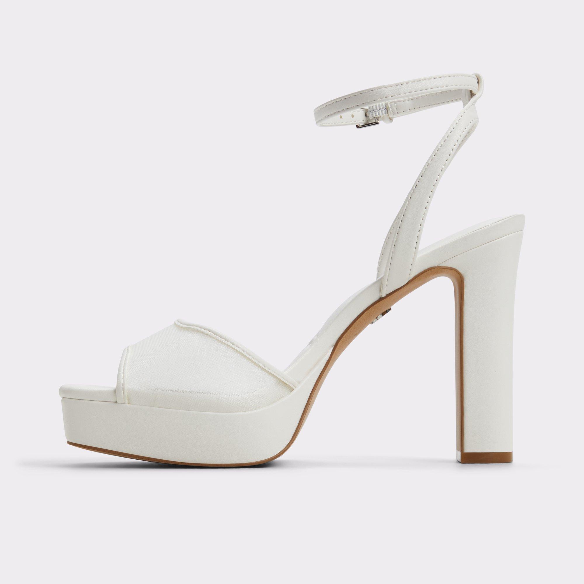 ALDO Chicglimmer - Women's Platform Sandal Sandals - White, Size 10 Product Image