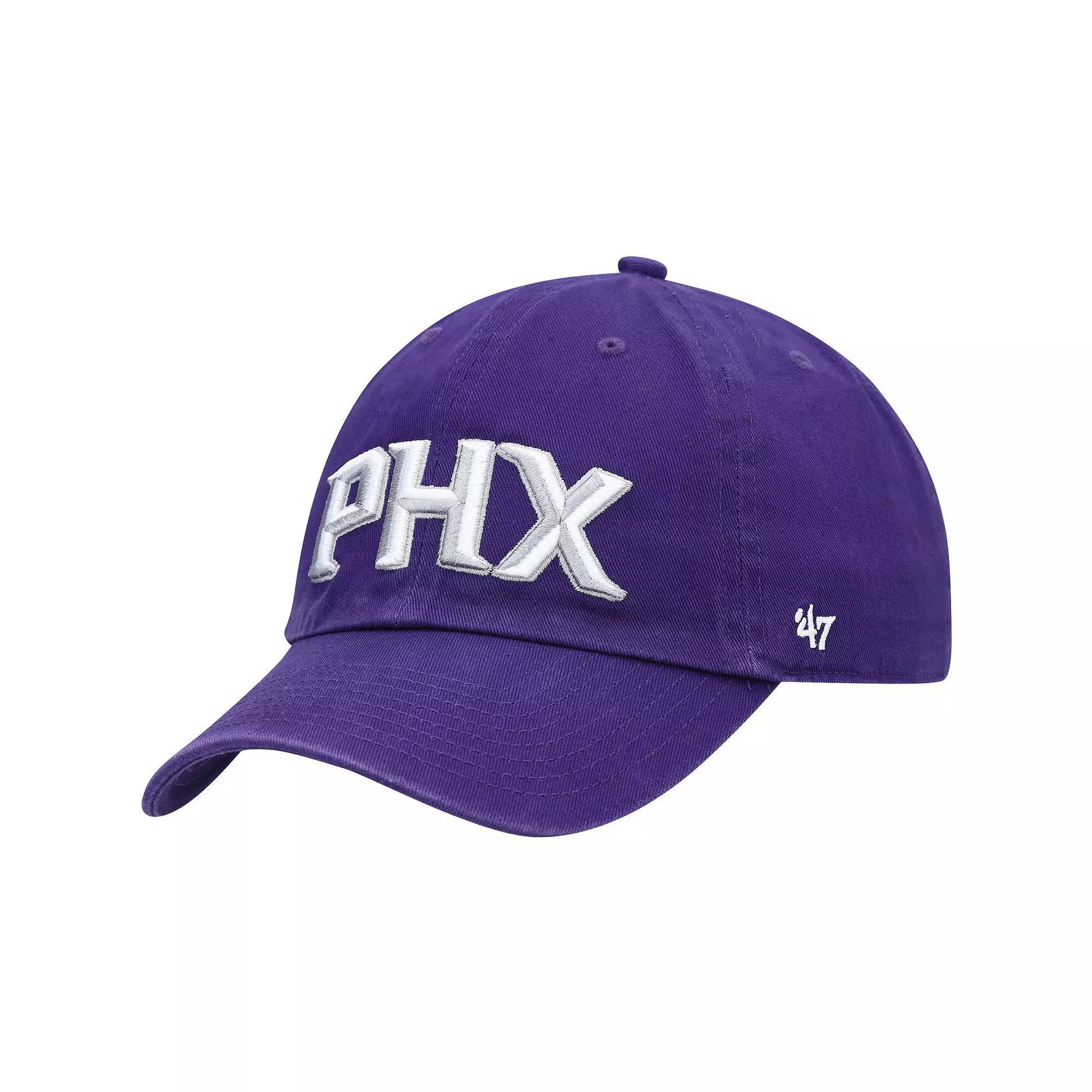 Mens 47 Purple Phoenix Suns Clean Up Wordmark Adjustable Hat Product Image