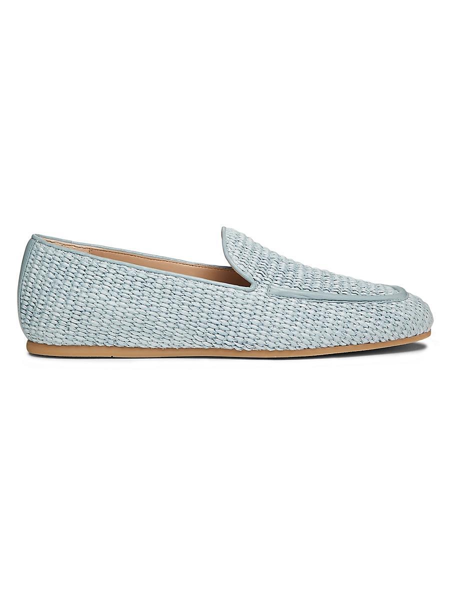 Womens Lee Raffia Leather Loafers Product Image