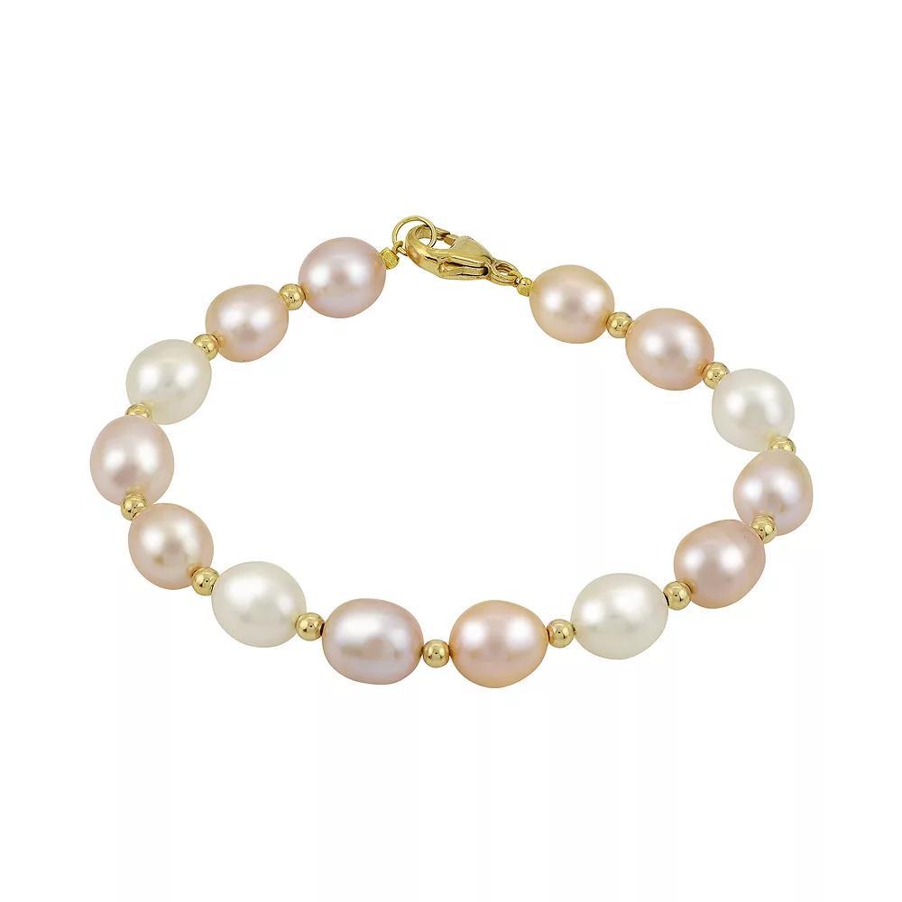 PearLustre by Imperial Multicolor Freshwater Cultured Pearl Bracelet, Womens Gold Tone Product Image