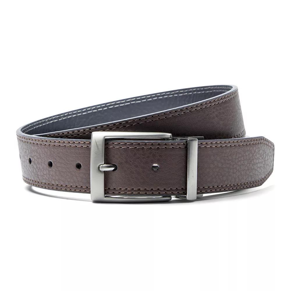 Men's Nike Double Row Stitch Reversible Belt, Size: Large, Brown Product Image