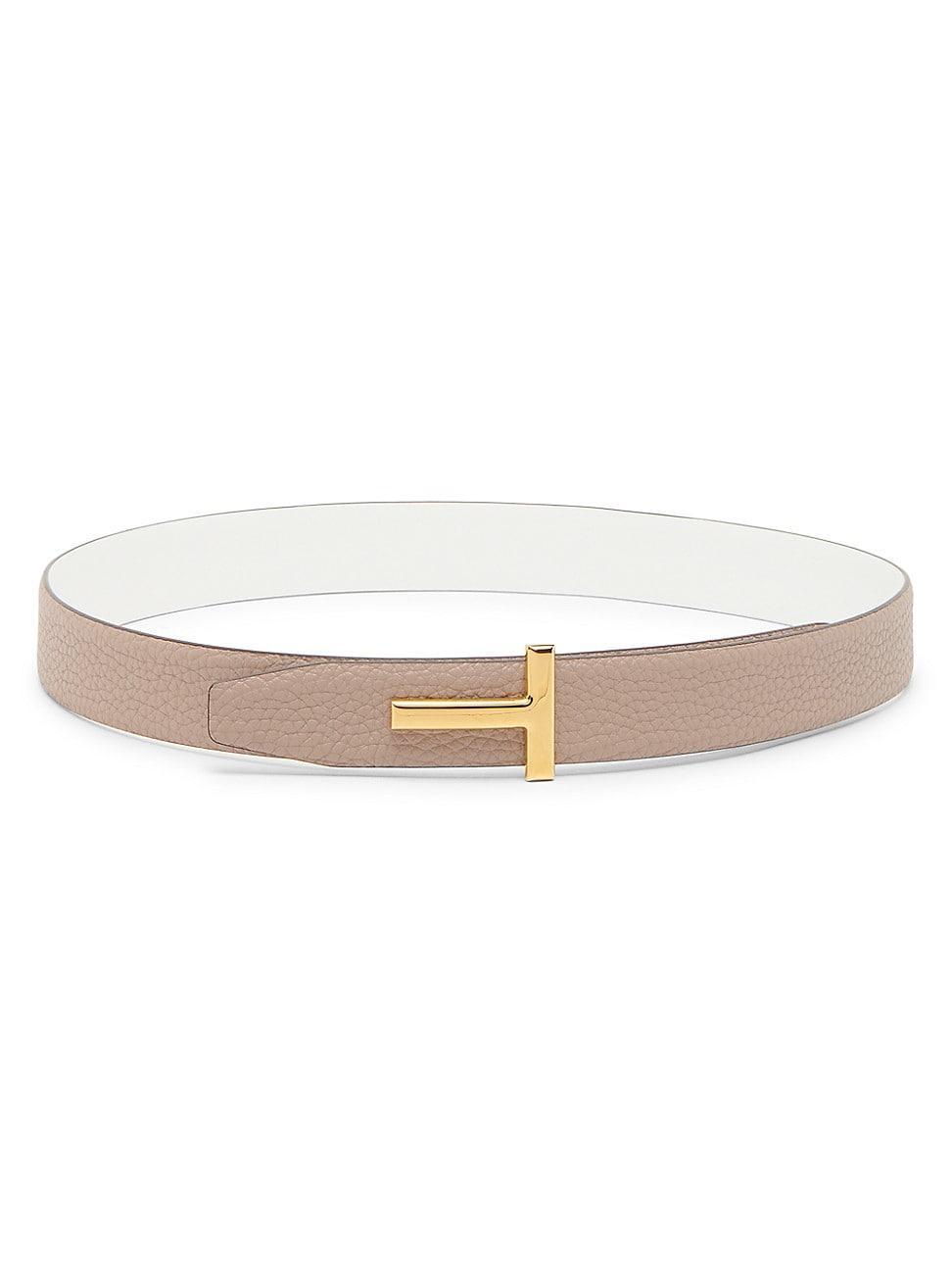 Reversible T-Logo Leather Belt Product Image